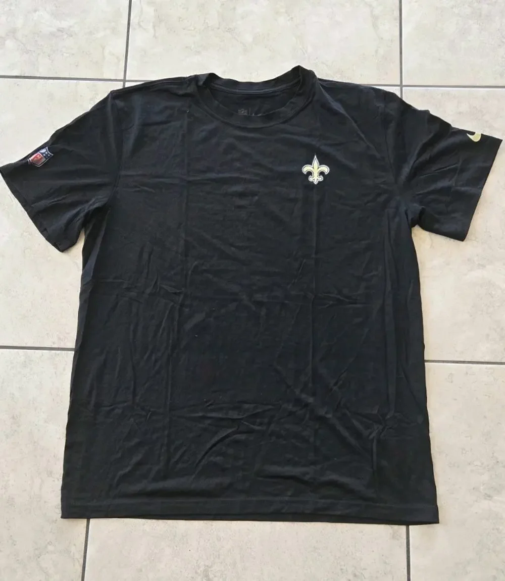 Nike Dri Fit New Orleans Saints T Shirt Men’s Size Large Black Short Sleeve